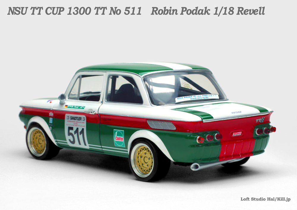 NSU TT CUP 1300 TT No 511 Castrol Robin Podak 1/18 Revell